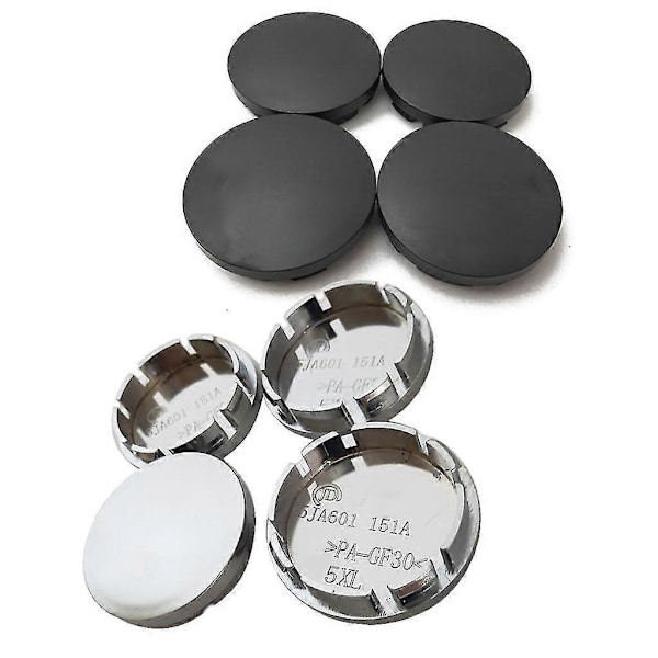 Navkapsel för bilhjul - Universal 56mm hjulkapsel svart
