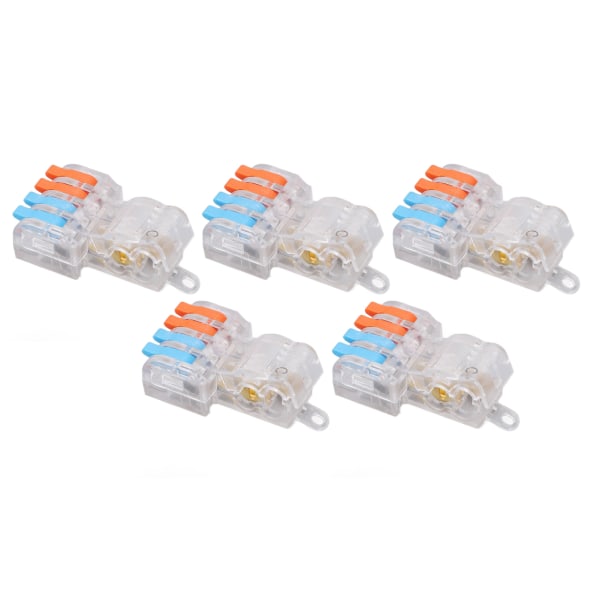 5 kpl Wire Quick Connector Break Free Plug and Pull T-tyyppinen jakoliitin T24C 250V 32A