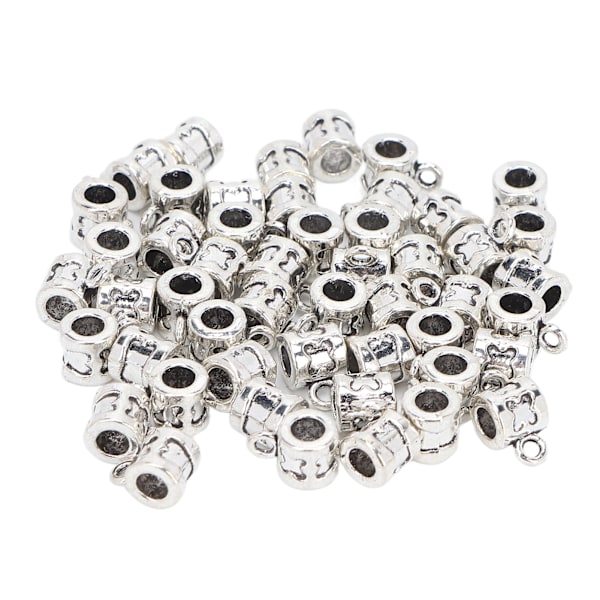 50Pcs D09 Hair Braiding Beads Retro Alloy Beard Jewelry Decoration for Beard Braids