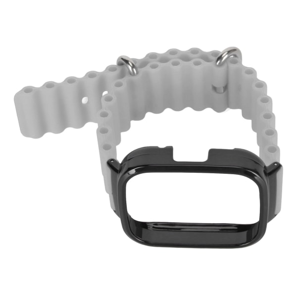 2 i 1 watch för Redmi Watch 3 Silikon Justerbar Smart Watch armband med case grå