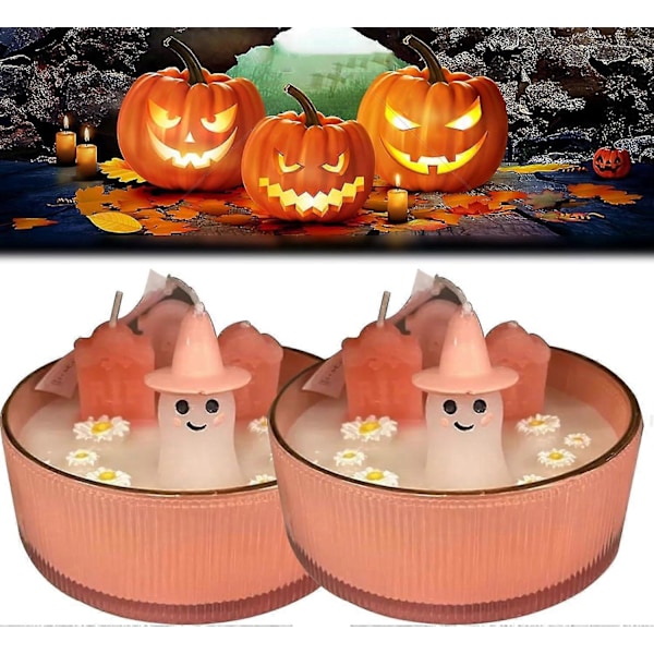 Rosa Spökljus, Cupcakes And Cashmere Rosa Spökgårdsljus, Doftande Spöke Halloweenljus, Rosa Cowgirl Spökljus -JRDG 2st