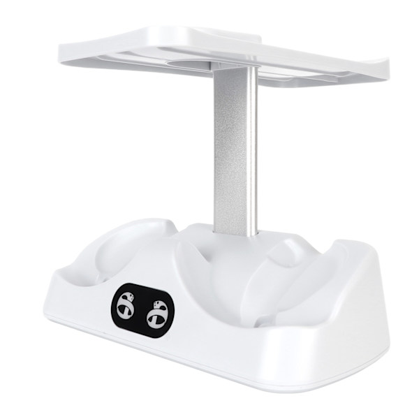Laddningsstation för PS5 VR2-kontroller med VR-headsetstativ LED-indikator 2 magnetiska spännen Typ C-kabel Vit
