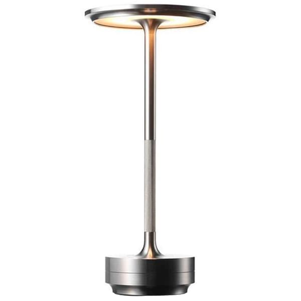 Trådløs bordlampe - Dimbar og oppladbar vanntett bordlampe SølvfargetSølvfarget