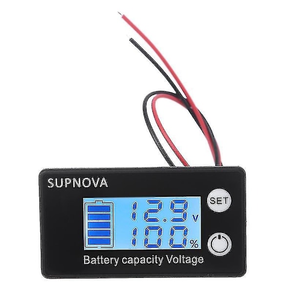 Batterikapacitetsindikator Tester til Bil Motorcykel - DC 7-68V 12V 24V 48V 60V Blå