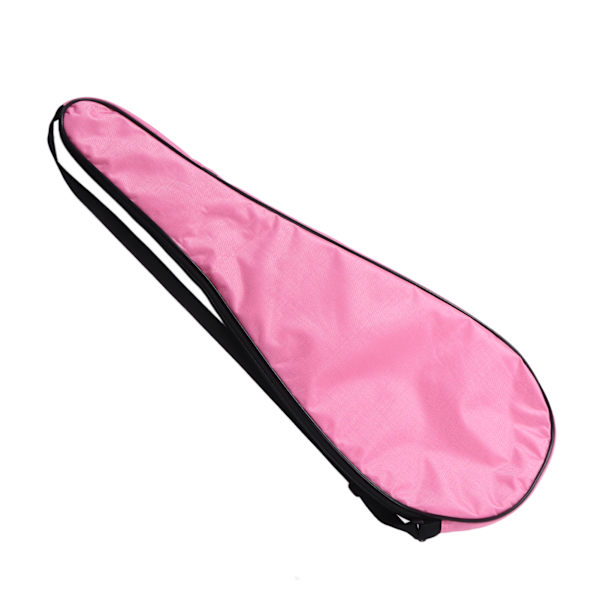 Squash Racket Cover Bag Lättvikt Vadderad Racket Bärväska med Justerbar Axelrem Rosa