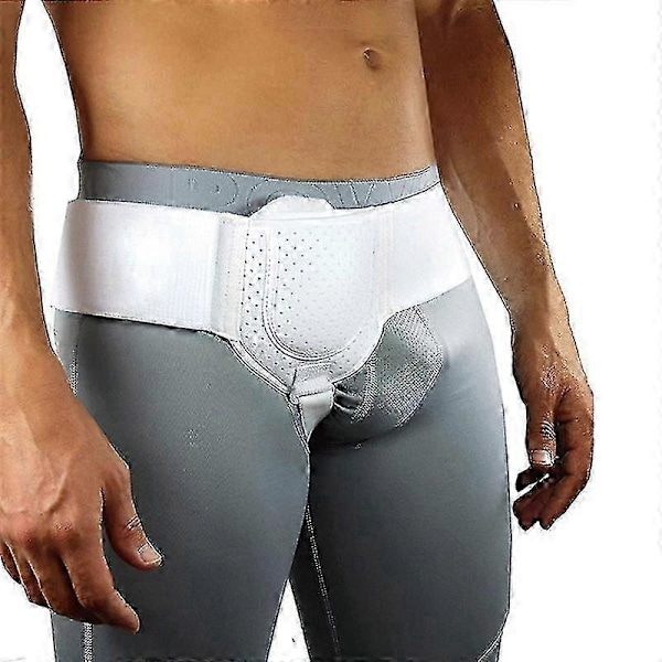 Brokbind, Inguinal Brok Støttebandage efter Operation, Lyske Brok Justerbar Taljerem Hvid