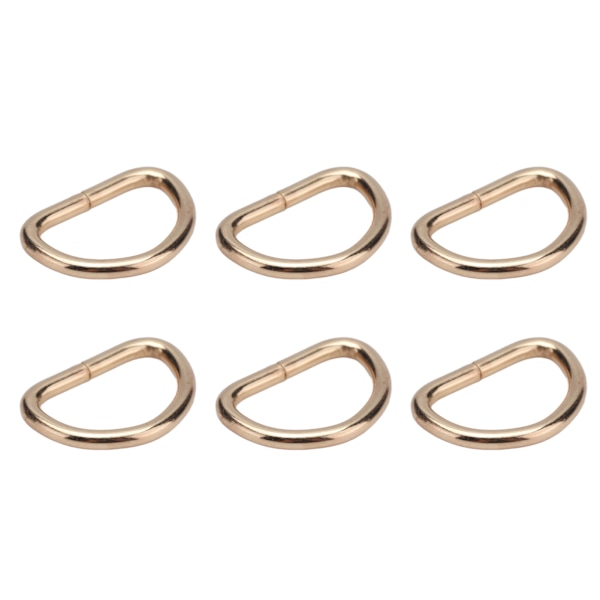 100 stk. D-ringe i jernmateriale, udsøgt bred anvendelse, robuste og holdbare metal D-ringe til tøj, rygsæk, taske, guld