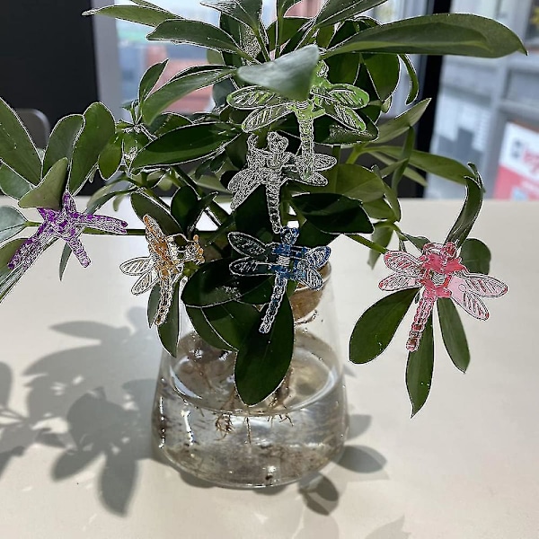 30 st Färgglada Trollsländeorkidéklämmor, Trädgårdsväxtrankstödklämmor Blomklämmor, Växtorkidéklämmor Trädgårdsväxtstödklämma