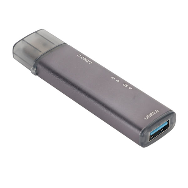 USB 3.0 Hub 4 portar 300MB/S Överföring Plug and Play Aluminiumlegering USB Splitter för PC-minneskort