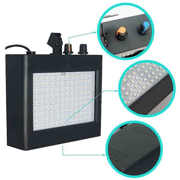 180 Leds Strobe Flash Lys Bærbar 35W Rgb Fjernbetjening Lydstyring Strobe Hastighed Justerbar kompatibel Stage-B8
