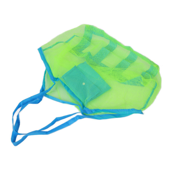 Strandtaske med stor kapacitet til opbevaring af legetøj til børn, mesh taske