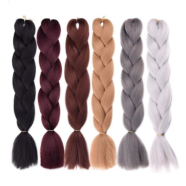 Jumbo Crochet Ombre Color -hiustenpidennykset naisille33