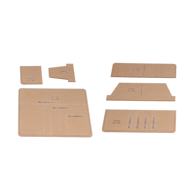 6 st lång plånbok akryl mall exakt skärningsavstånd transparent tydlig layout DIY akryl mall för hem presenter