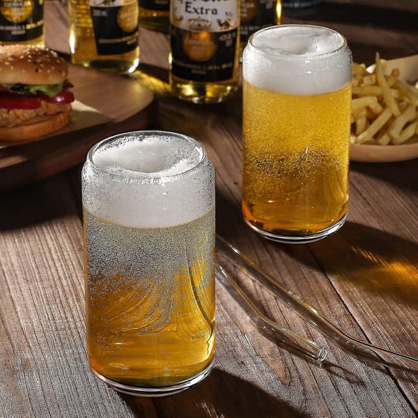 Dricksglas med glasstrå 4-pack - 47 cl Burkformade glas, ölglas, iskaffeglas, söt tumlare