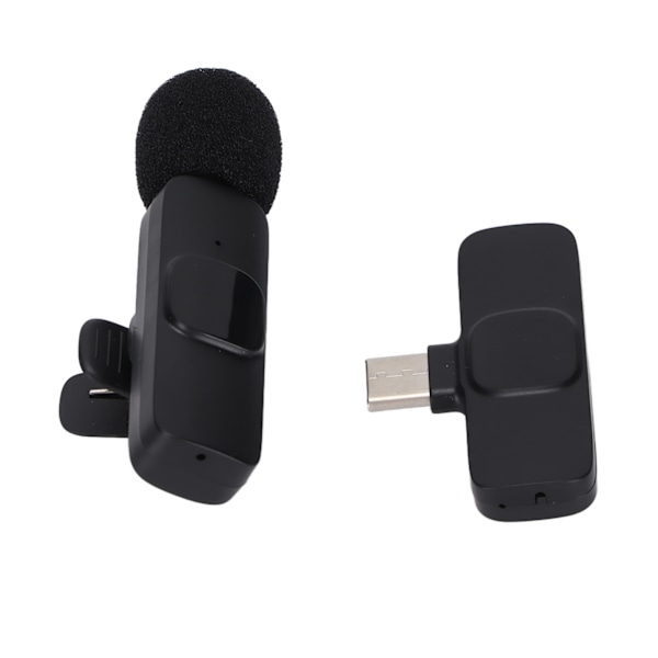 Trådløs mikrofon Lavalier Lapel mikrofonklips på videomikrofon for live utendørs mobiltelefon