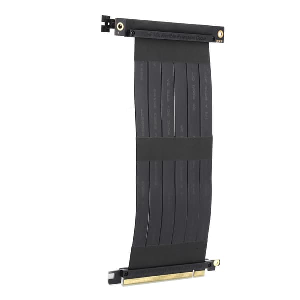 PCI-E 16X 270° Forlengelseskabel Svart Nettverksadapterkabel Høyhastighetskonverterer 8 Gbps