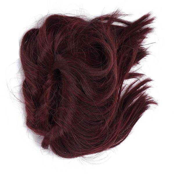 Rotete bolle-hårpynt kvinner Fasjonable updo hestehale syntetisk hårpynt for dating dansefest (Q17Wine#)