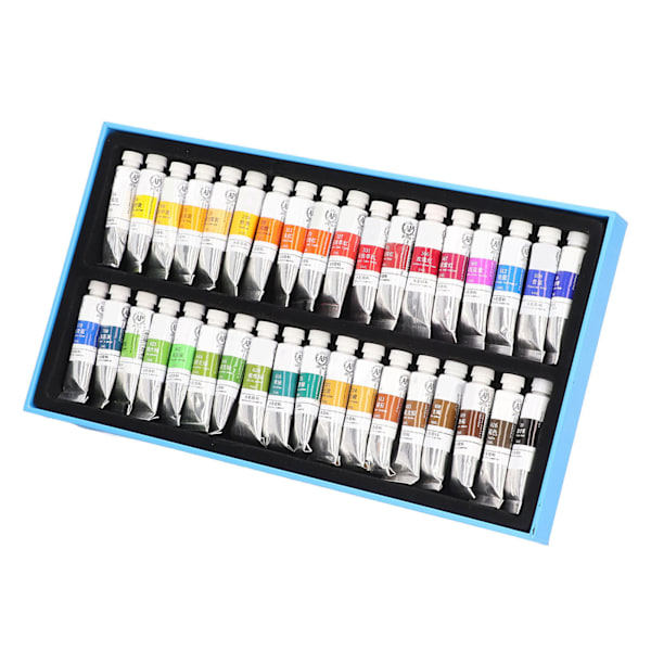 Akvarellfärg tubset 5 ml transparent pigment snabb torkning återanvändbar enkel blandning hög mättnad konst akvarellkit 36 färger