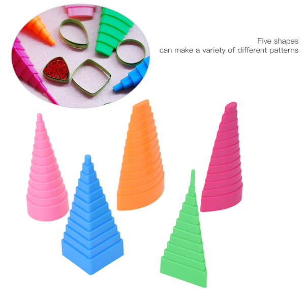 5PCS Pappers Quilling Border Buddy Bobbin Tower DIY Handgjord Pappershantverksverktyg