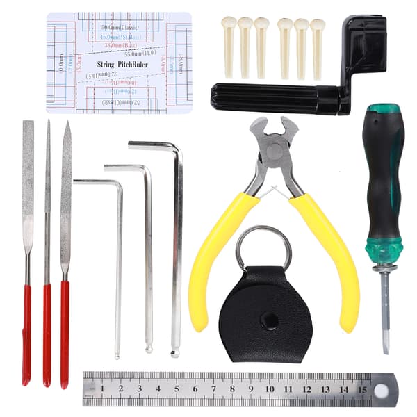 Gitarrreparationssats Bärbara multifunktionsverktyg Underhåll Musikinstrument (med tång)