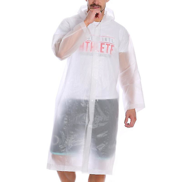 Eva Vattentät Transparent Vuxen Huvad Poncho Regnrock