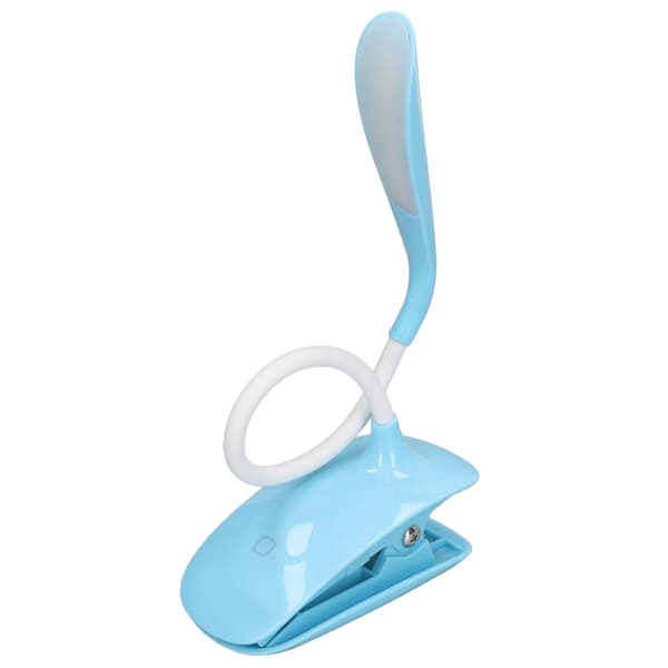 LED-lampe med klips, 3 moduser, oppladbar, fleksibel hals, USB-leselys med USB-kabel for soverom, studierom, kontor