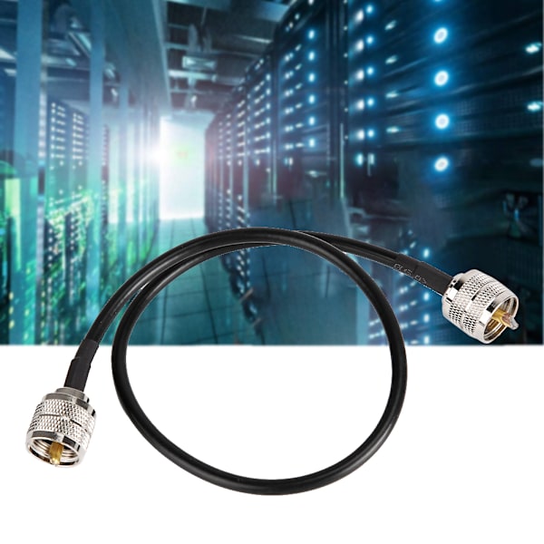 2 stk koaksial antenneadapterkabel UHF hann PL-259 til UHF hann PL-259 lavt tap
