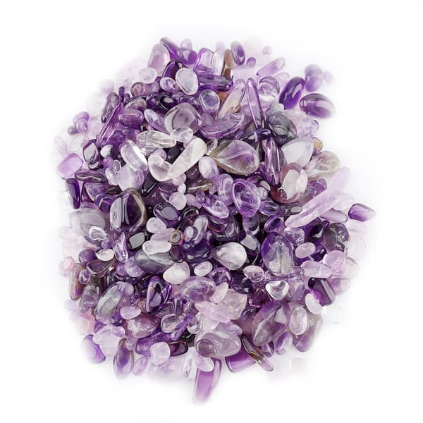 Tumbled Stone Chips Knuste Naturlige Krystal Kvartsstykker (Lilla)