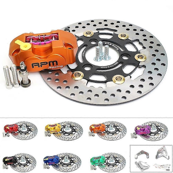 220mm Jarru 70mm Levyroottori 3 Reikäinen Jarrusatulasarja Rpm 4 Mäntäinen Jarrusatula Radil Asennus Yamaha Aerox Nitro Bws Jog Ebike Zekai Vbracketille