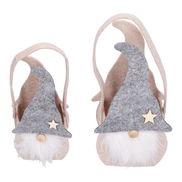 2 st dekorativa jultomte-presentpåsar, julklappspåsar, tomte-presentpåsar, heminredning