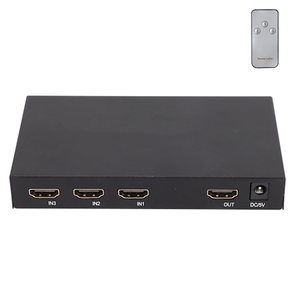 HD Multimedia Interface Switch 3 ind 1 ud 3D 4K HD Video Splitter til PS3 Laptop 100‑240VEU Stik