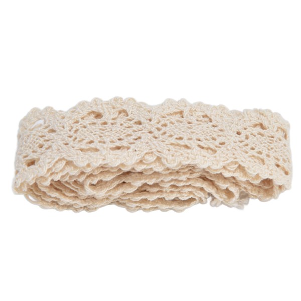 Blonderbånd Bomull Beige Nett 3cm Bredde 10 Yards Elegant Blonderkant For DIY Gardin Klær Duk Gavedekorasjon