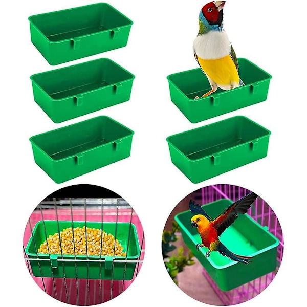 Fågelfoderkopphållare för bur - 5-pack