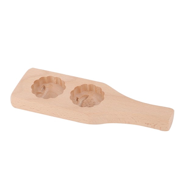Dubbel vacker mönster DIY månkaka form grön böna kaka bakform för hem (#10)