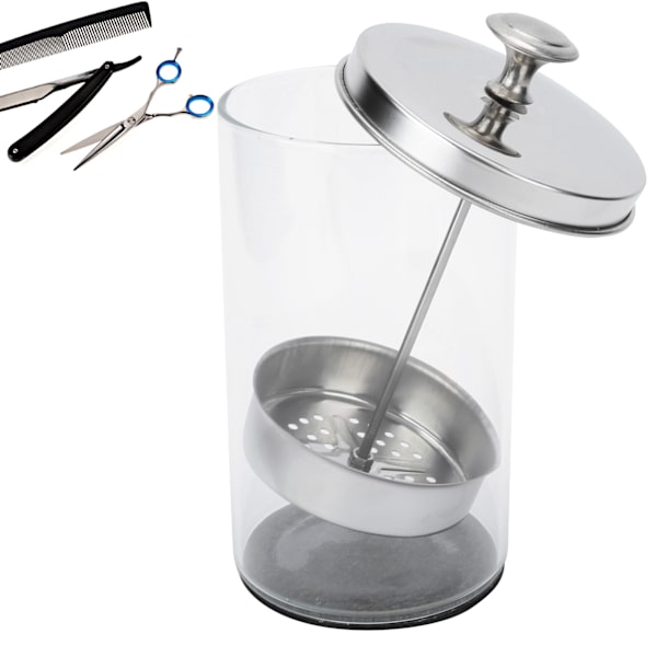 Professionell blötläggningsburk Salong Frisör Sax Kammar Glas Rengöringsflaskor 650ml