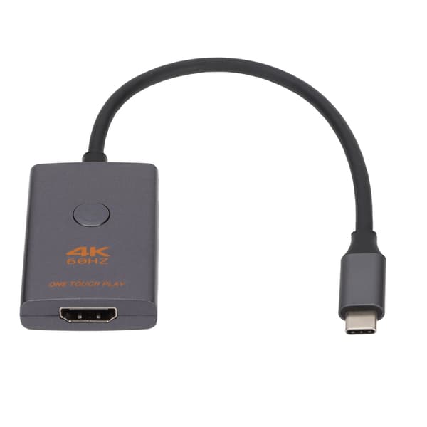 Typ C till HD Multimedia Interface-adapter 18 Gbit/s 4K-videokonverterare för konferenssändningsmonitor