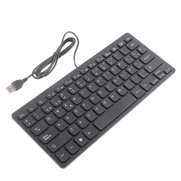 Kablet Mini Bærbar Spansk Tastatur USB Interface til Stationær Computer Ultratynd 78 Taster
