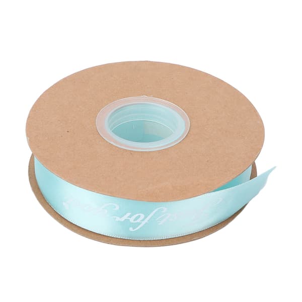Satinband 2,5 cm brett 45 yards för DIY presentförpackning blommor bröllopsfest dekoration håraccessoarer blå