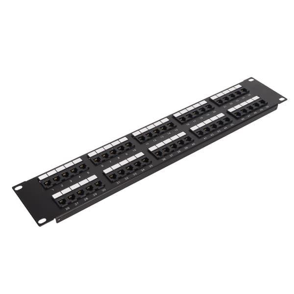 CAT3 50 porte netværks-patchpanel Plug and Play RJ11 netværks-patchpanel til 19 tommer standardkabinet