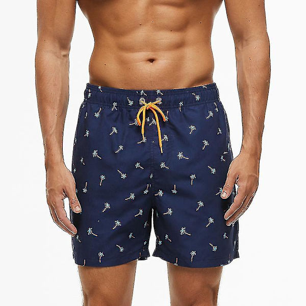 Snabbtorkande badshorts för män med miniatyrkokospalmsutskrift