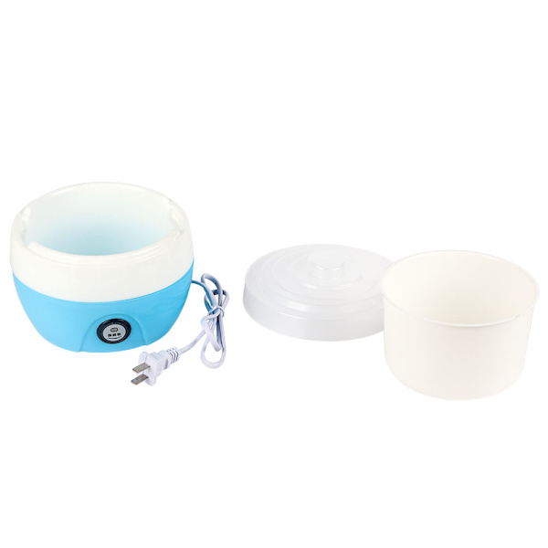 220V 1L elektrisk automatisk yoghurtmaskin Yoghurt DIY-verktøy Plastbeholder CN-plugg (blå)