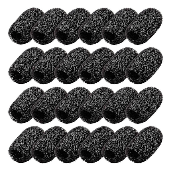24-pakning Mini Skum Vindskjerm Revers Headset Mikrofon Svamp Mini Skumdeksel Beskyttelse kompatibel med Lavalier
