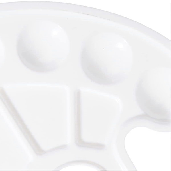 Hvid Oval Plastik Malepalet Zekai
