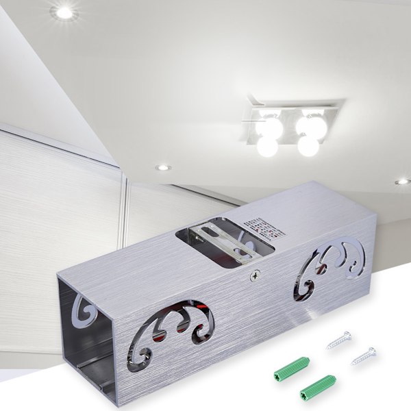 Moderne LED væglampe soveværelse seng lampe korridor baggrund dekoration væglampe (gul)
