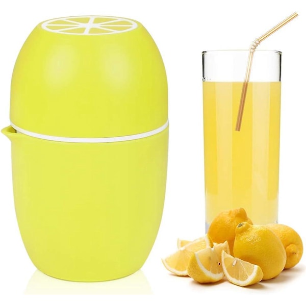 Dobbelt manuel citruspresser og citronpresser - Gul