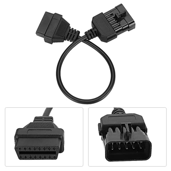 10-pins til 16-pins OBD2 Diagnostisk Kabeladapterkontakt Passer for Opel