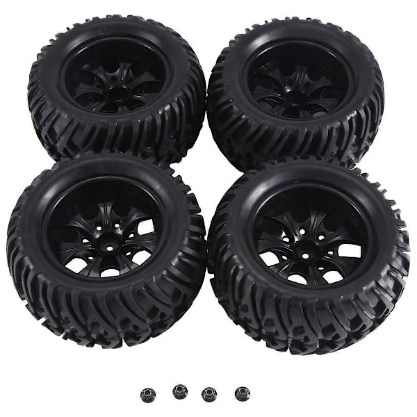 4 st 125mm 1/10 Short Course Truck Däck 12mm Hex för Slash,B