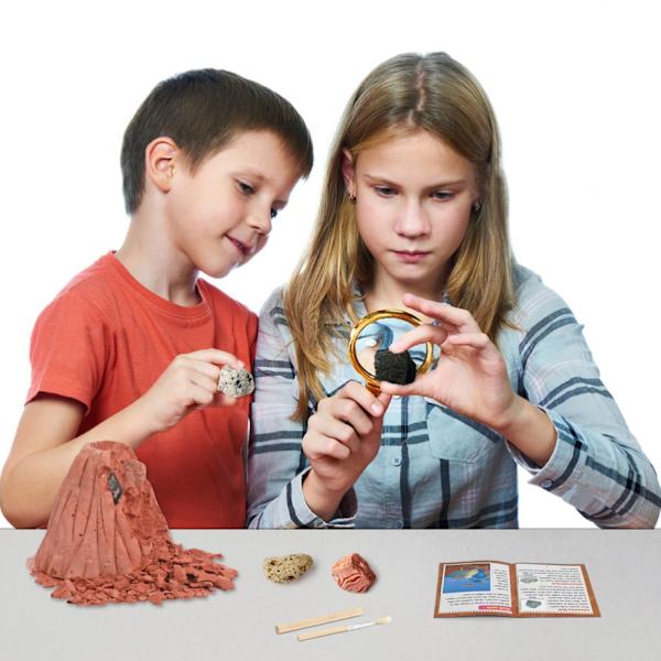 Vulkansten Mineral Dig Kit för Barn Vulkansten Gräv Leksak DIY Arkeologisk Vulkan Modell Leksak