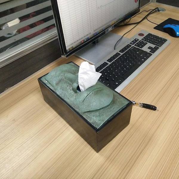 Sten Ansiktsvävnadslåda - Perfekt för Kontor, Skrivbord eller Vardagsrum