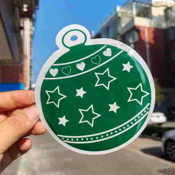 Förpackning med 6 julkassar, julklappar, presentpåsar, släktträffstillbehör (Klocka, Röd)
